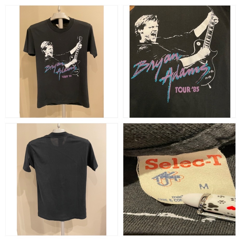 Vintage 85 Deadstock BRYAN ADAMS Reckless Tour 1985. Single stitch